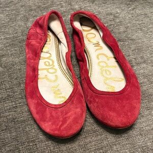 Sam Edelman Red Suede Flats